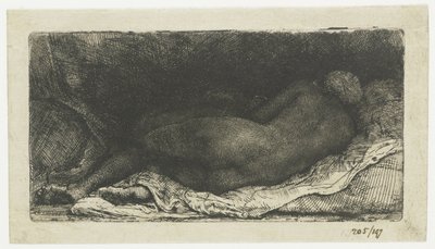 Nu féminin allongé - Rembrandt van Rijn
