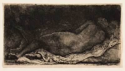 Femme Nue Allongée - Rembrandt van Rijn