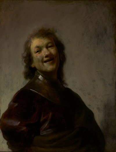 Rembrandt riant, c. 1628 - Rembrandt van Rijn