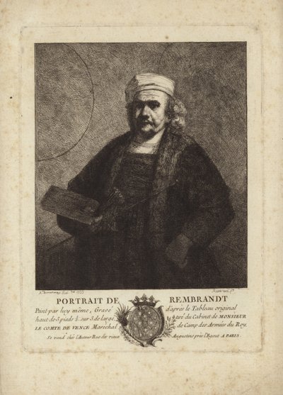 Rembrandt, Autoportrait du peintre et graveur néerlandais - Rembrandt van Rijn