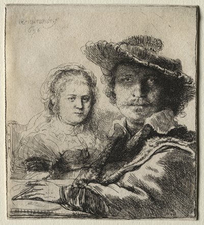 Rembrandt et sa femme Saskia - Rembrandt van Rijn