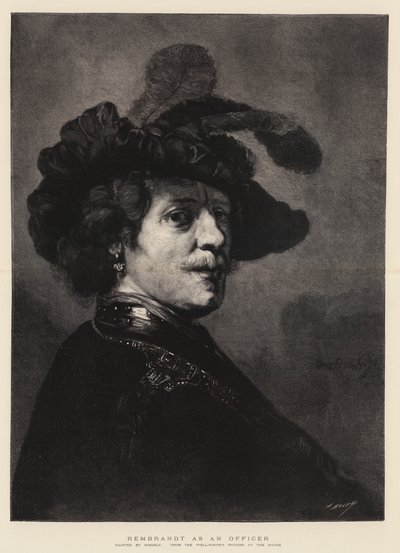 Rembrandt en officier - Rembrandt van Rijn
