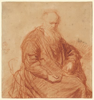Vieil homme assis - Rembrandt van Rijn