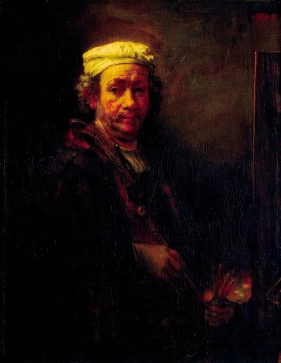 Autoportrait devant le chevalet - Rembrandt van Rijn