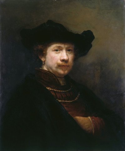 Autoportrait avec une casquette plate, 1642 - Rembrandt van Rijn
