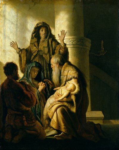 Siméon et Hannah dans le Temple, c.1627 - Rembrandt van Rijn
