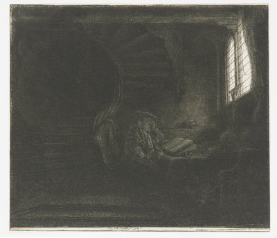 Saint Jérôme dans une chambre sombre - Rembrandt van Rijn