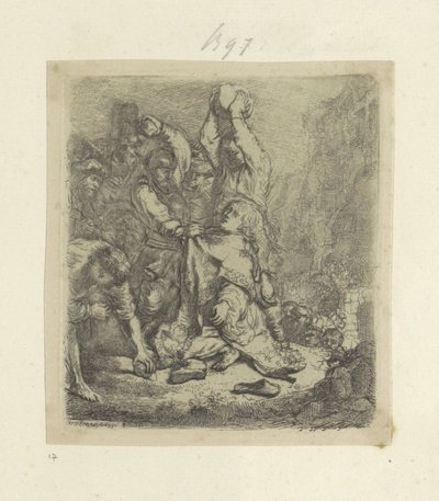 Lapidation de Saint Étienne (Recueil de quatre-vingt-cinq estampes originales) - Rembrandt van Rijn