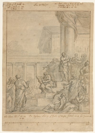 Étude pour le roi Josias déchirant ses vêtements - Rembrandt van Rijn