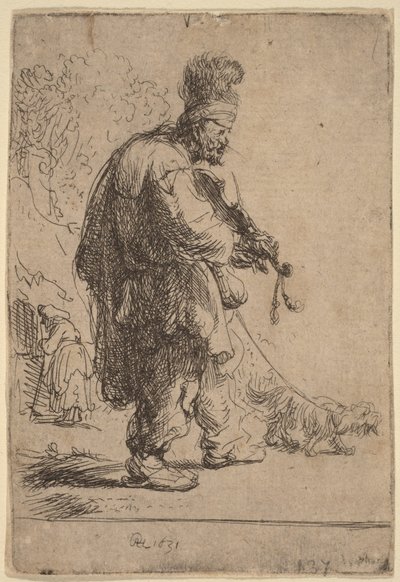 Le violoniste aveugle - Rembrandt van Rijn