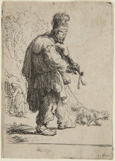 Le violoniste aveugle - Rembrandt van Rijn