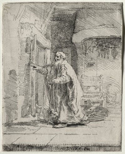 La cécité de Tobit : La grande planche - Rembrandt van Rijn