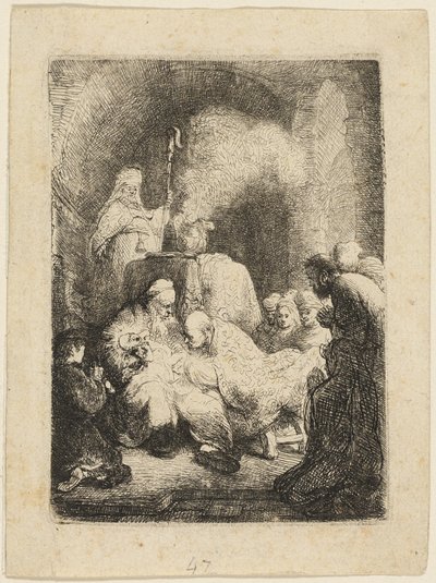 La Circoncision : Petite plaque - Rembrandt van Rijn