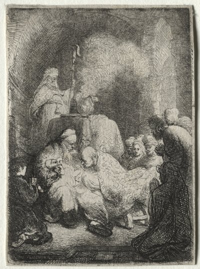 La Circoncision : Petite Plaque - Rembrandt van Rijn