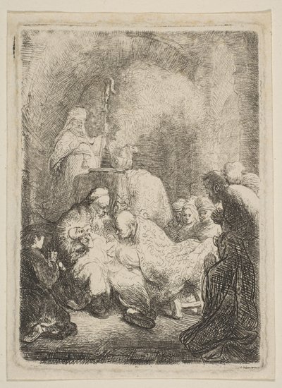 La Circoncision: Petite Plaque, ca. 1630 - Rembrandt van Rijn