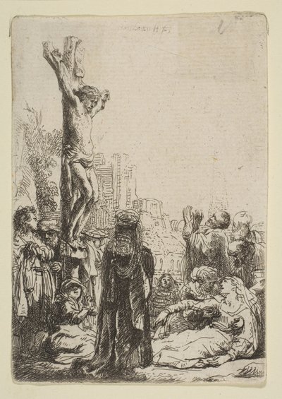 La Crucifixion : Petite plaque, vers 1635 - Rembrandt van Rijn