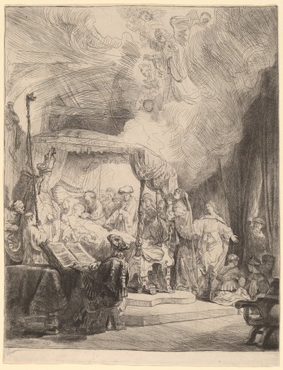 La mort de la Vierge - Rembrandt van Rijn