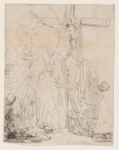 La Descente de Croix : Une esquisse - Rembrandt van Rijn