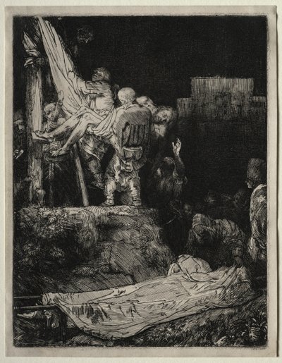 La Descente de Croix à la lumière des torches, 1654 - Rembrandt van Rijn