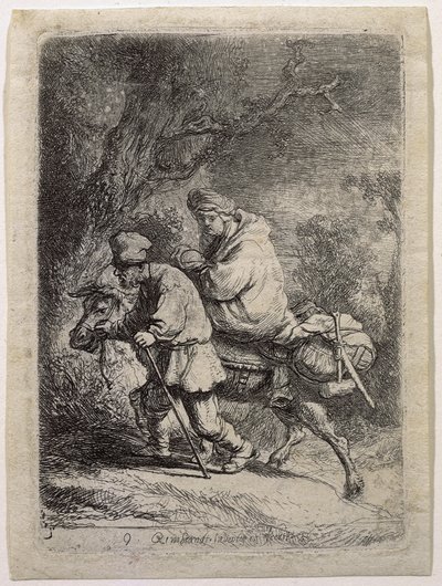 La Fuite en Égypte - Rembrandt van Rijn