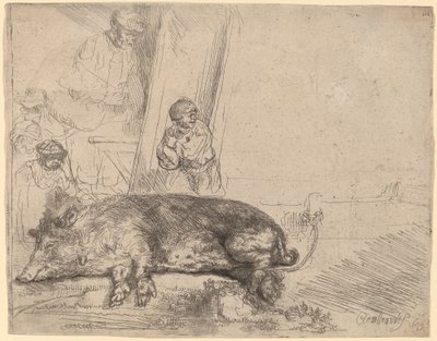 Le cochon - Rembrandt van Rijn