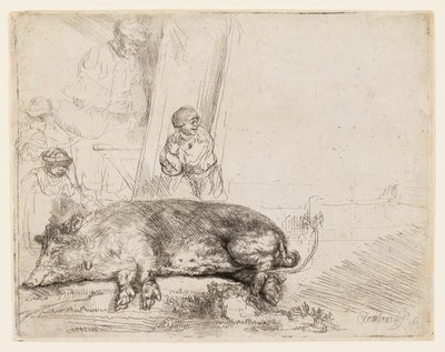 Le Cochon - Rembrandt van Rijn