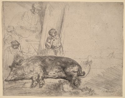 Le Cochon - Rembrandt van Rijn