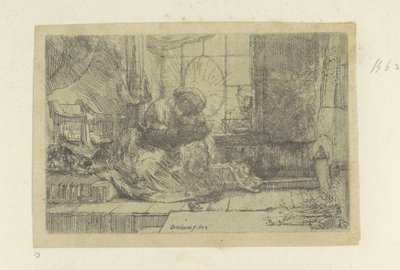 La Sainte Famille avec le chat et le serpent - Rembrandt van Rijn