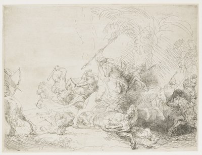 La grande chasse au lion, 1641 - Rembrandt van Rijn