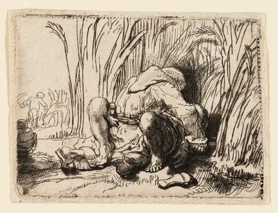 Le Moine dans le Champ de Blé - Rembrandt van Rijn