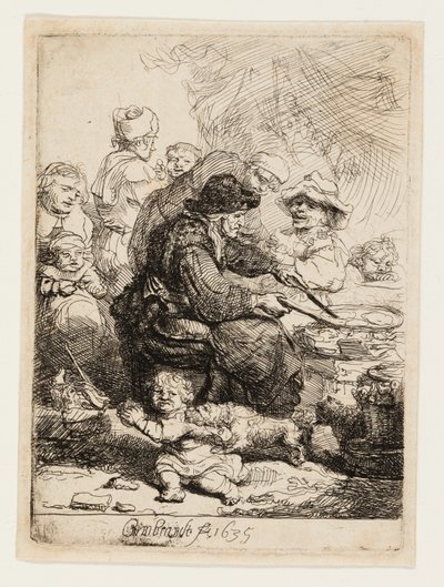 La femme aux crêpes - Rembrandt van Rijn