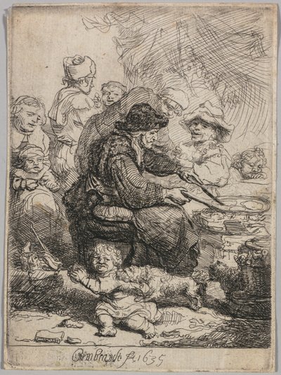 La femme aux crêpes - Rembrandt van Rijn