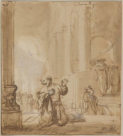 La parabole du publicain et du pharisien - Rembrandt van Rijn