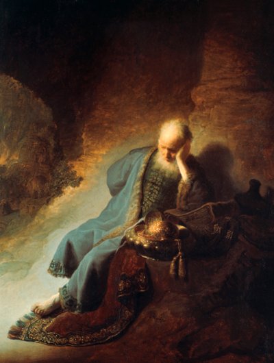 Le prophète Jérémie pleurant la destruction de Jérusalem - Rembrandt van Rijn