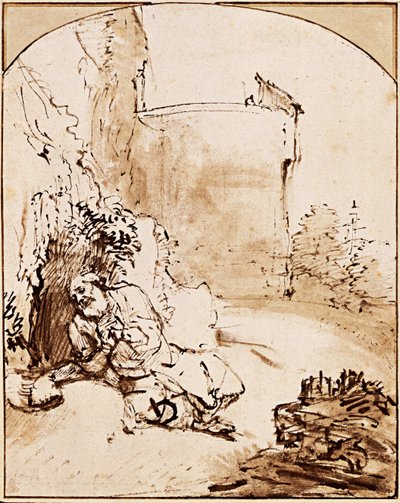Le Prophète Jonas devant les murs de Ninive, vers 1651 - Rembrandt van Rijn