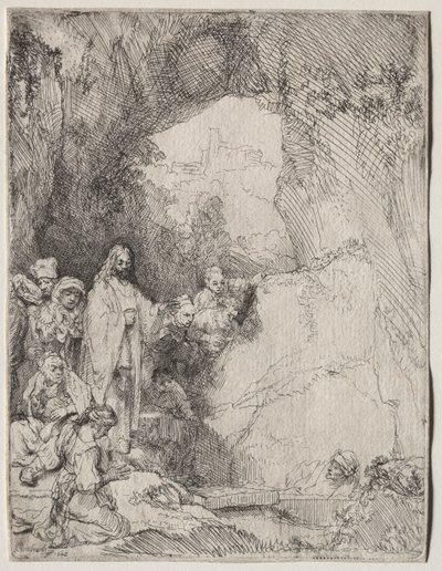 La Résurrection de Lazare : Petite plaque, 1642 - Rembrandt van Rijn