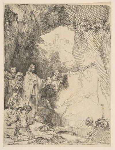La Résurrection de Lazare, petite planche, 1642 - Rembrandt van Rijn