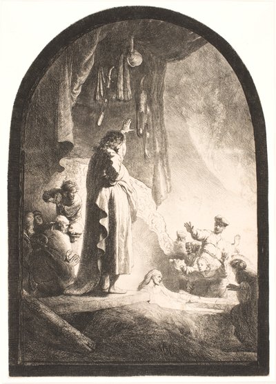 La Résurrection de Lazare : la grande plaque - Rembrandt van Rijn