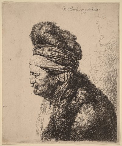 La deuxième tête orientale - Rembrandt van Rijn