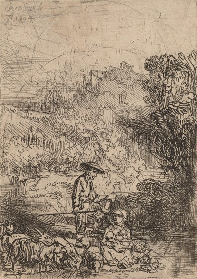 Le berger et sa famille - Rembrandt van Rijn