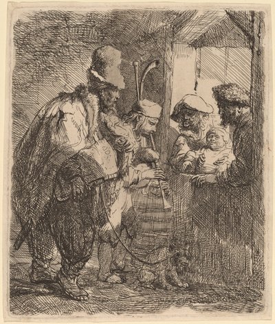 Les Musiciens Ambulants - Rembrandt van Rijn