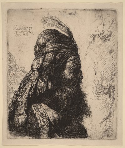 La troisième tête orientale - Rembrandt van Rijn