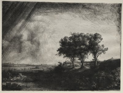 Les Trois Arbres - Rembrandt van Rijn