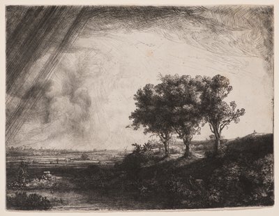 Les Trois Arbres - Rembrandt van Rijn