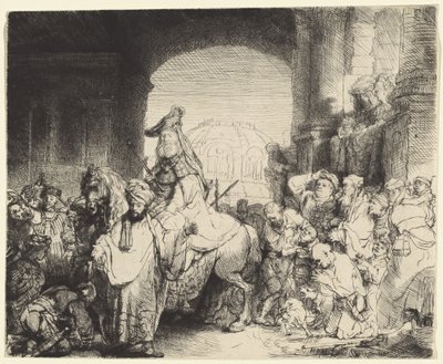 Le Triomphe de Mardochée - Rembrandt van Rijn