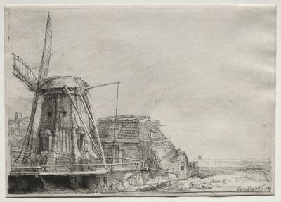 Le Moulin à vent - Rembrandt van Rijn