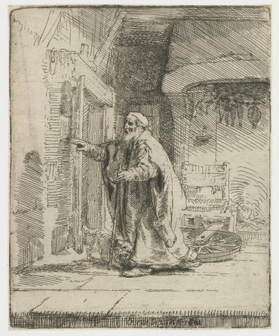 La cécité de Tobit : la grande plaque - Rembrandt van Rijn