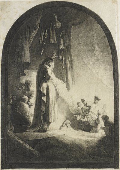 La résurrection de Lazare : la grande plaque - Rembrandt van Rijn