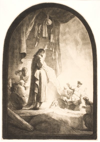 La résurrection de Lazare : la grande planche - Rembrandt van Rijn