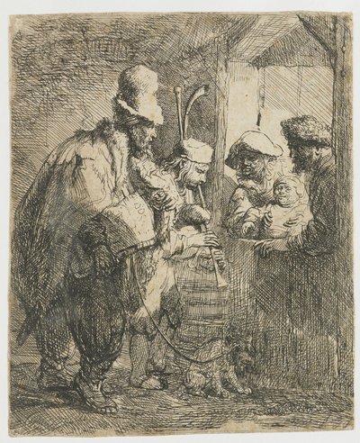 Les musiciens ambulants - Rembrandt van Rijn